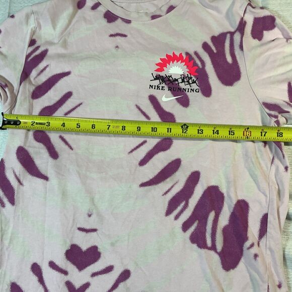 Nike Running Festival Dri-FIT Tie Dye Pink Purple Short Sleeve T-Shirt M - Picture 5 of 7